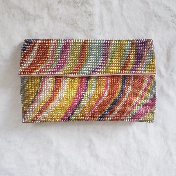 Wavy Rhinestone Clutch - Picture 3 of 7